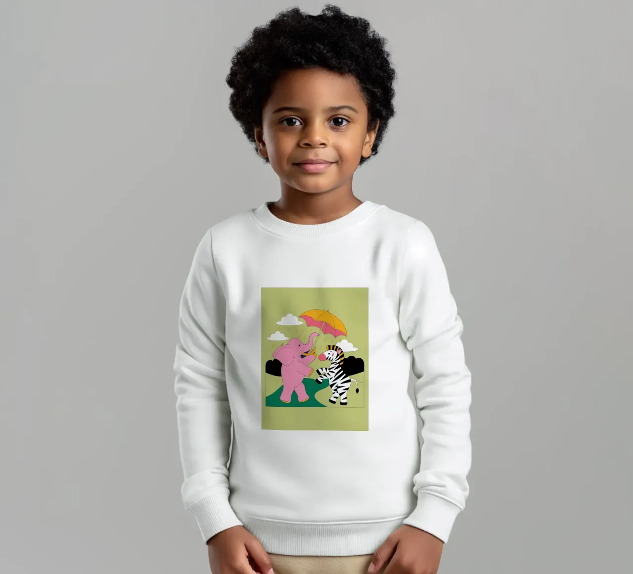 Elefanti e zebre felpa bambino da OUR SHOP