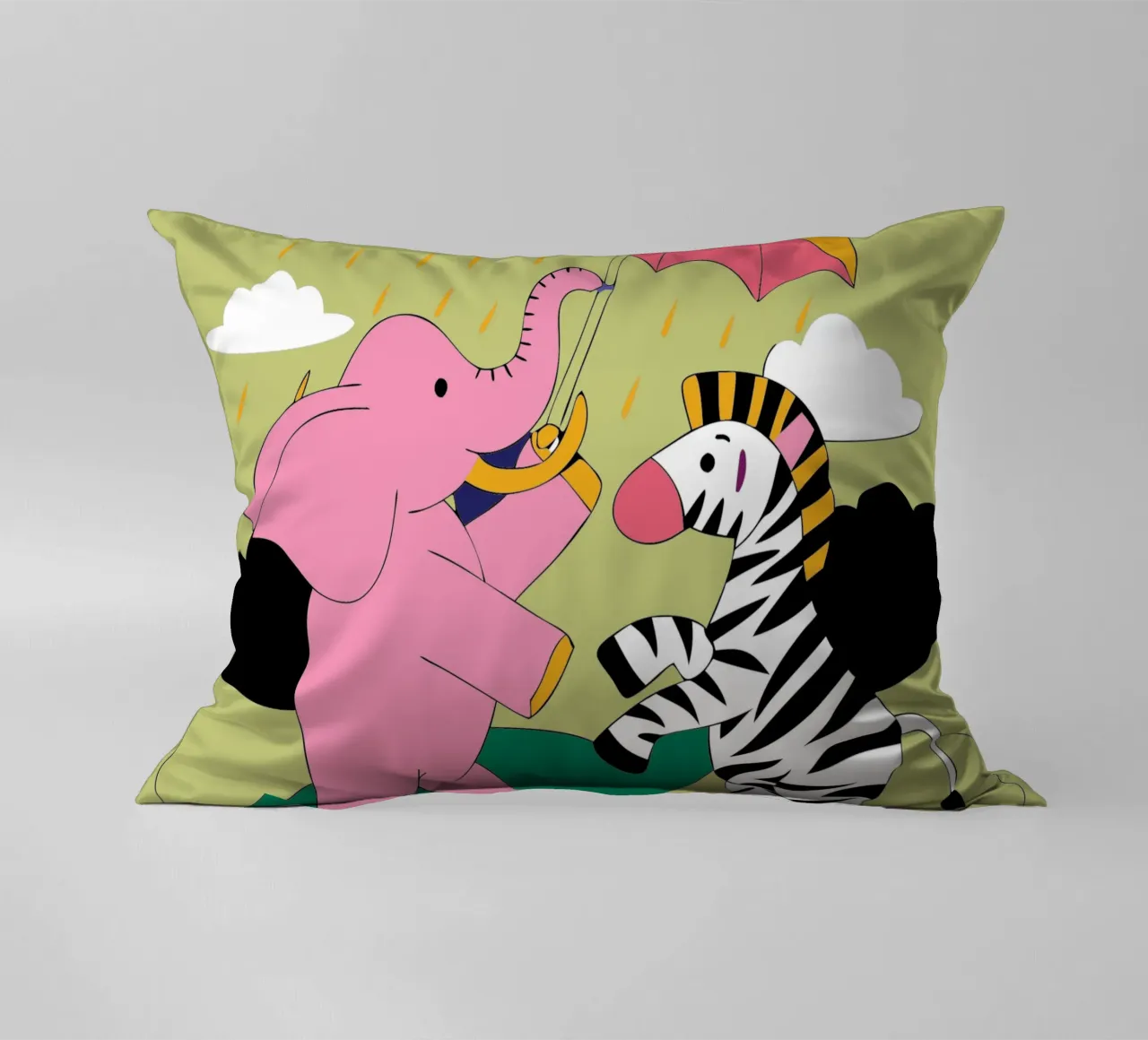 Elefanti e zebre cuscino da OUR SHOP