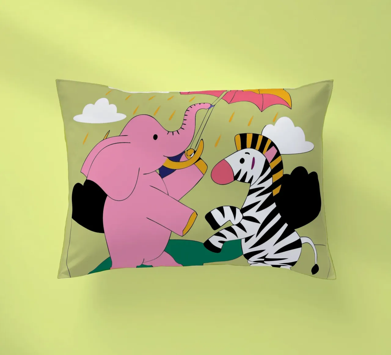 Elefanti e zebre cuscino da OUR SHOP