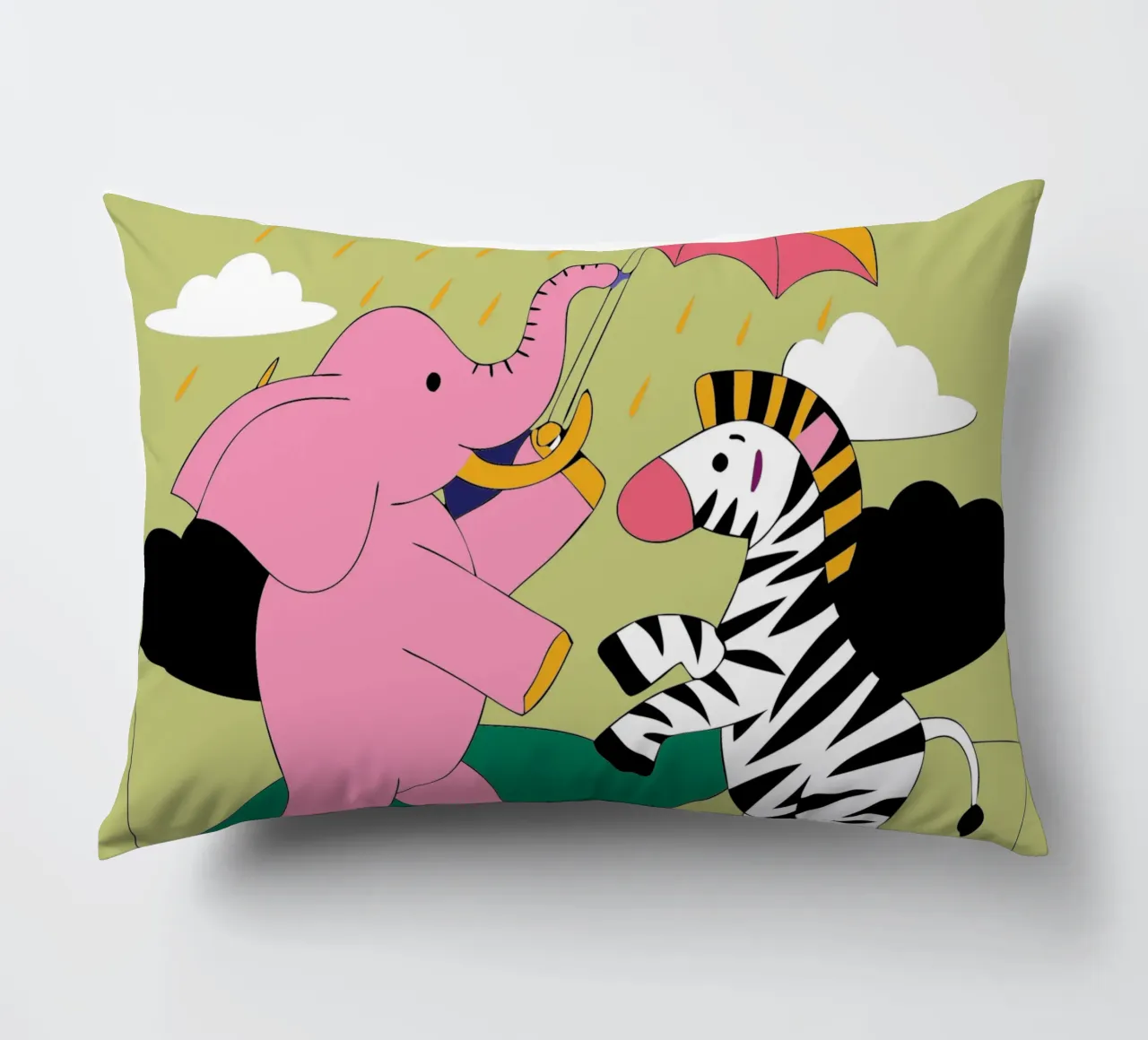 Elefanti e zebre cuscino da OUR SHOP