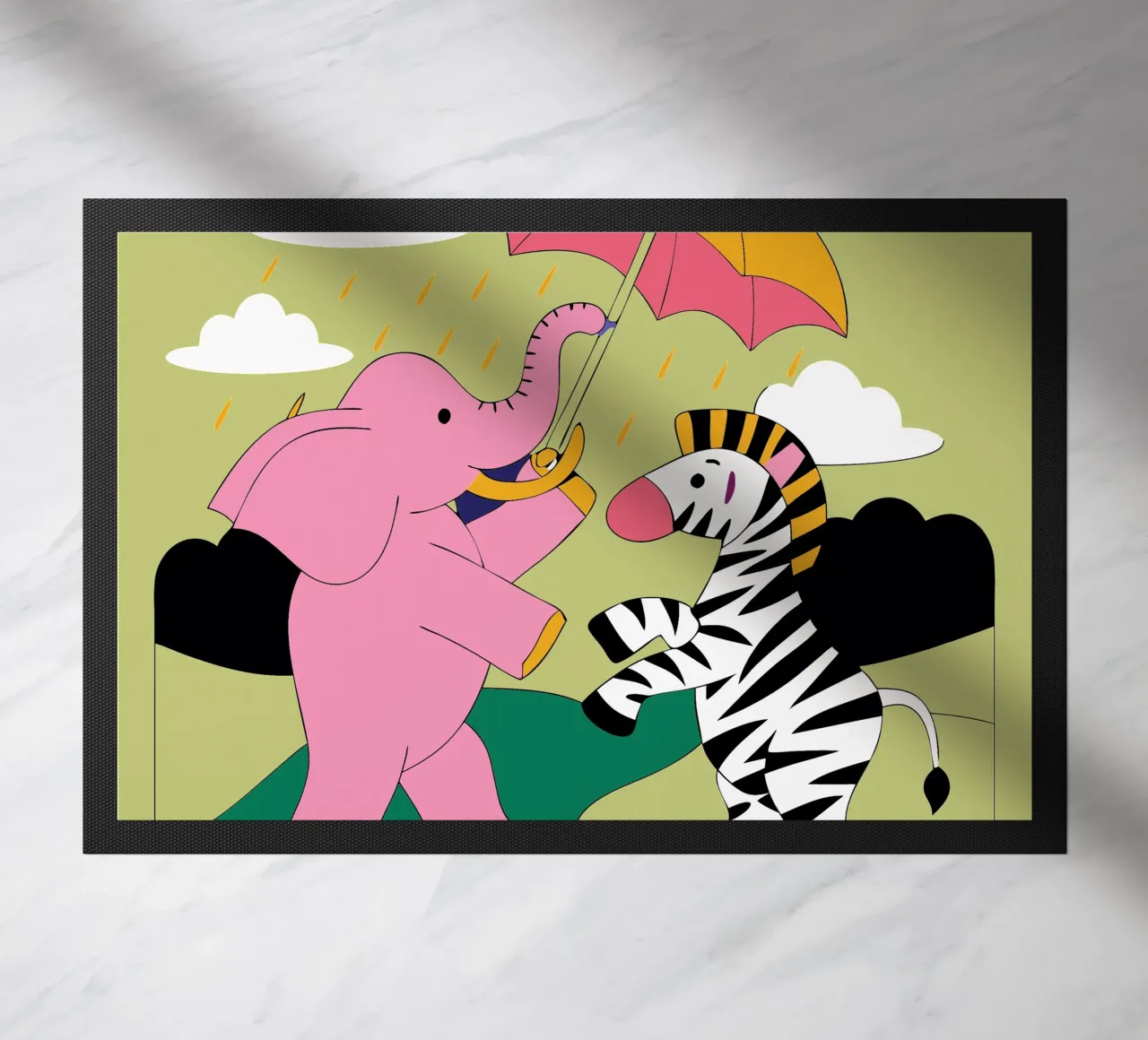 Elefanti e zebre zerbino da OUR SHOP