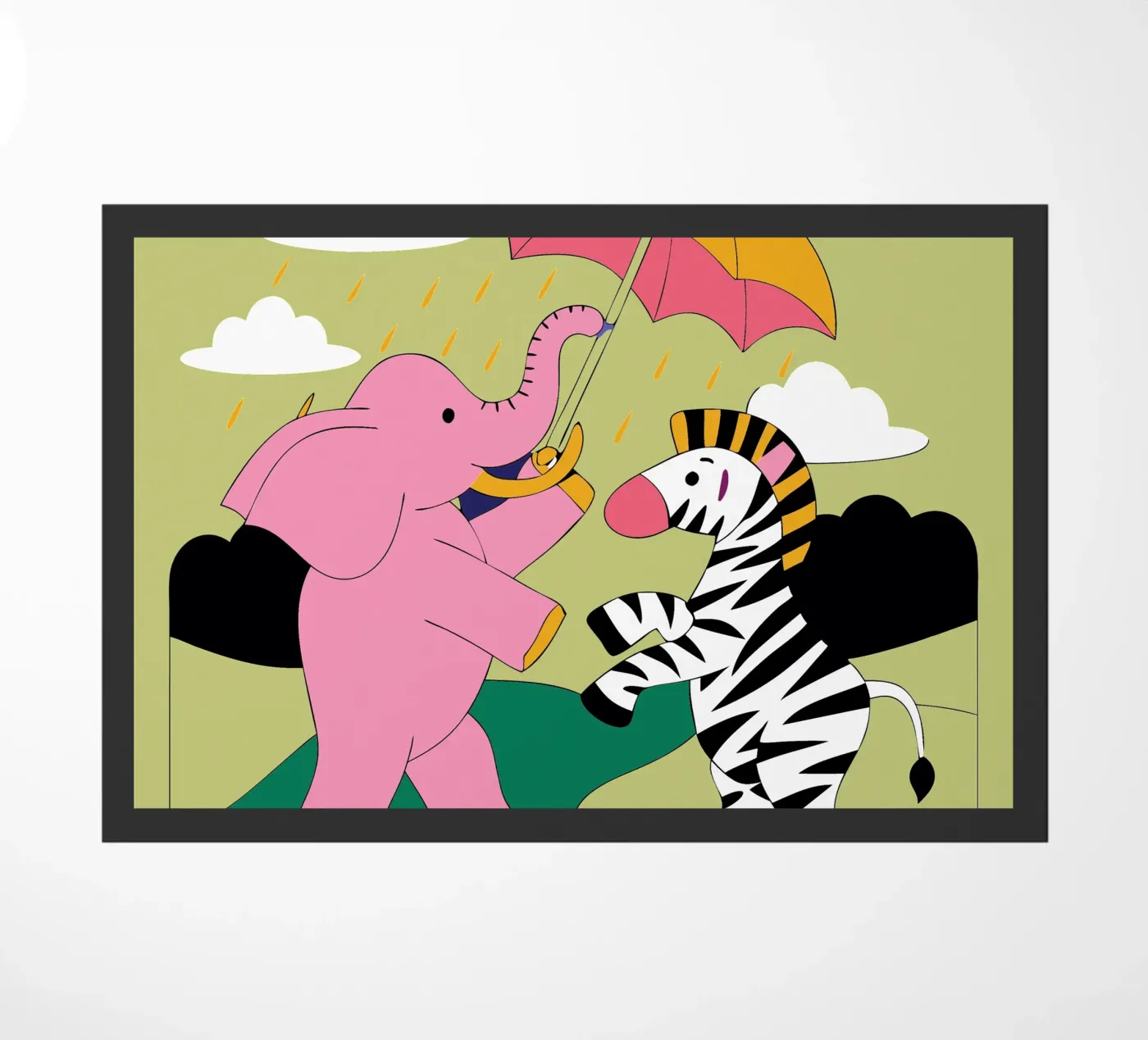 Elefanti e zebre zerbino da OUR SHOP