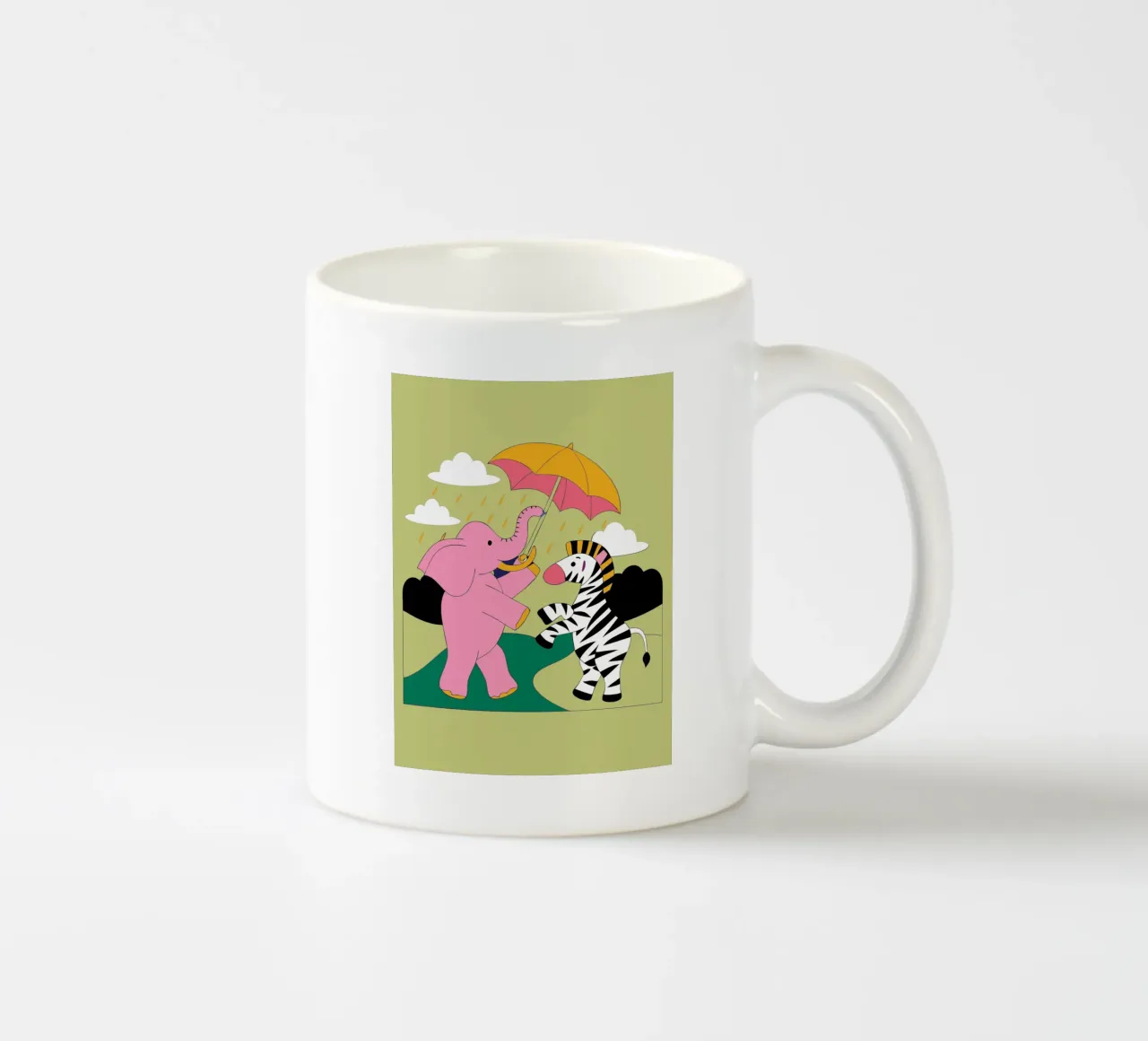 Elefanti e zebre tazza in ceramica da OUR SHOP