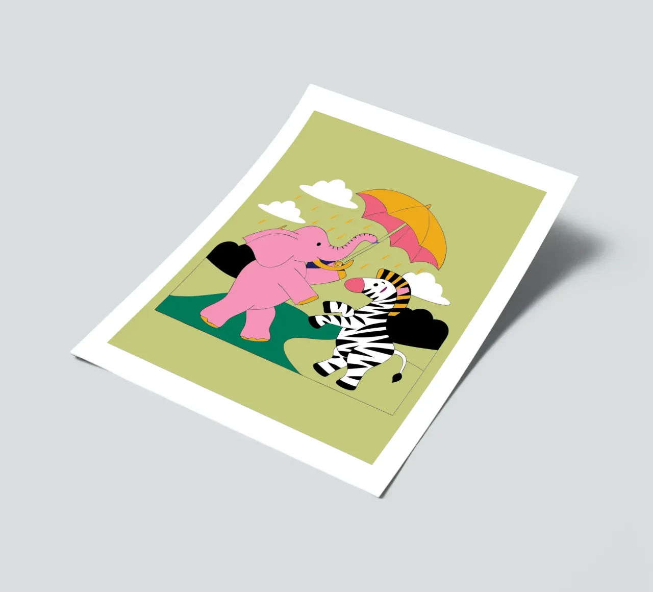 Elephants and Zebras sticker sheet by OUR SHOP