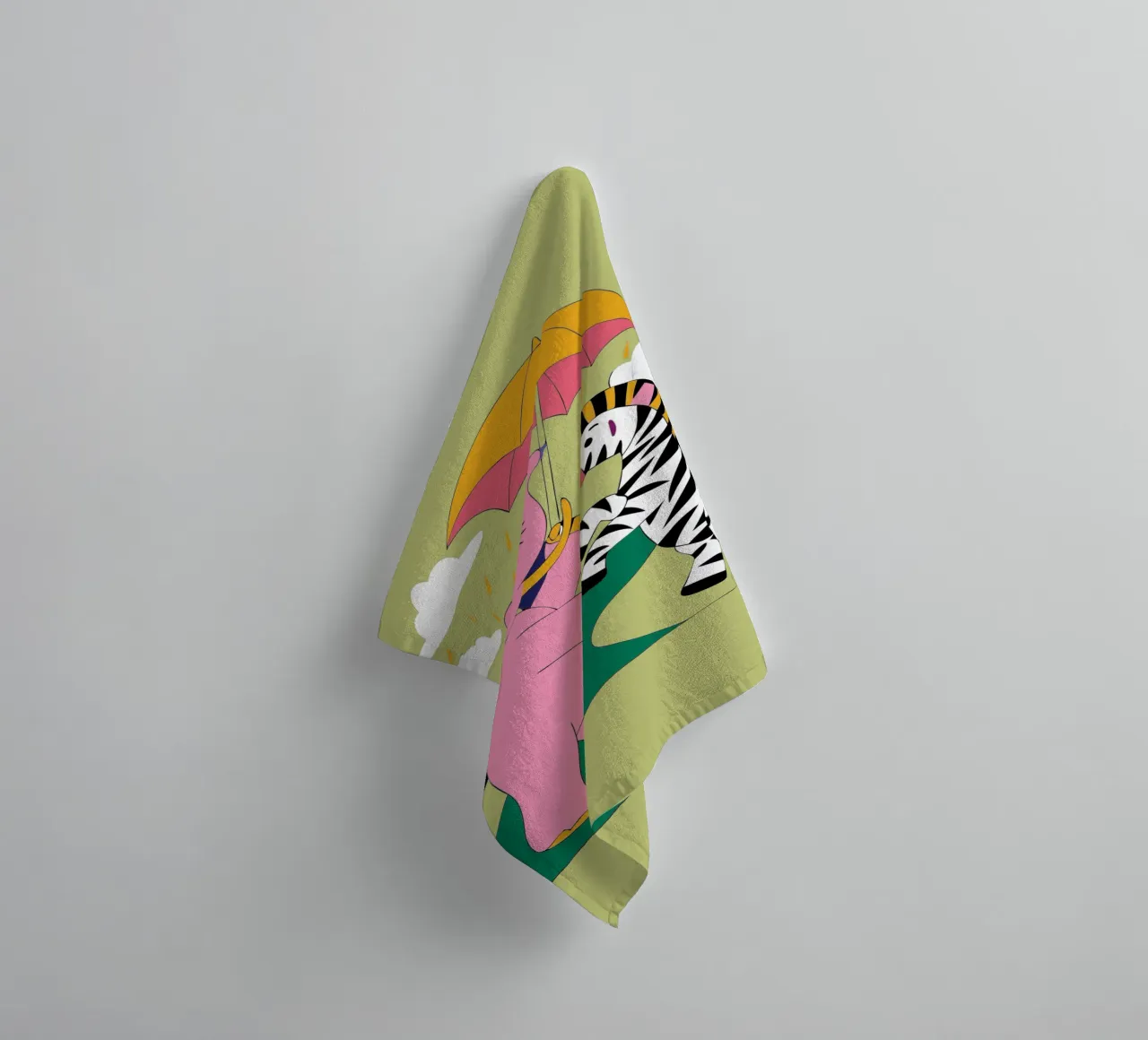 Elefanten und Zebras Handtuch von OUR SHOP