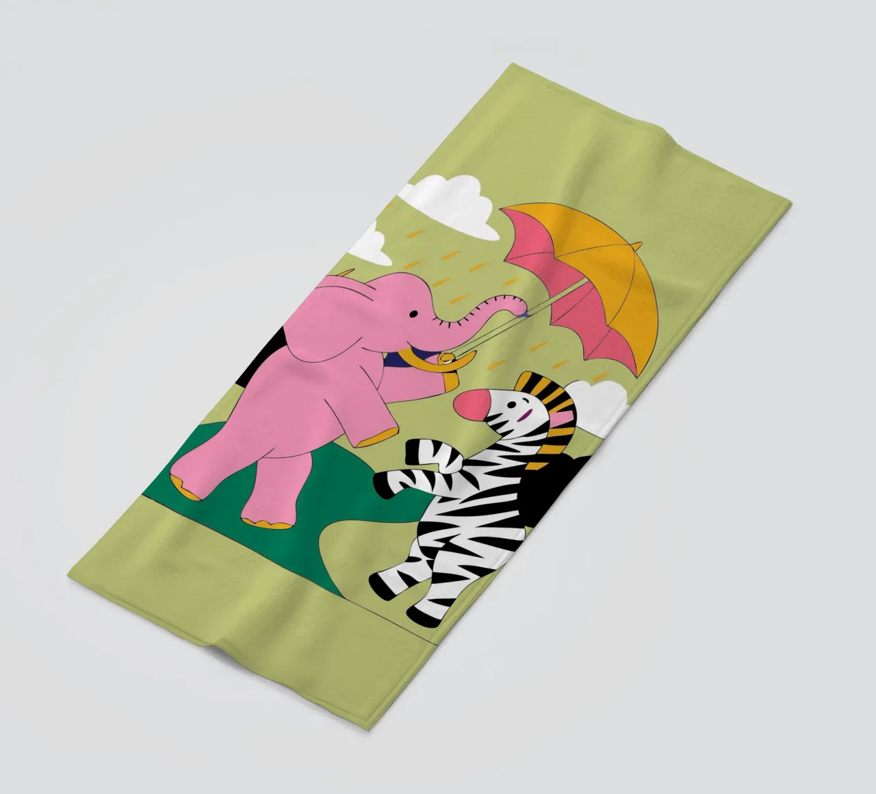 Elefanti e zebre telo mare da OUR SHOP