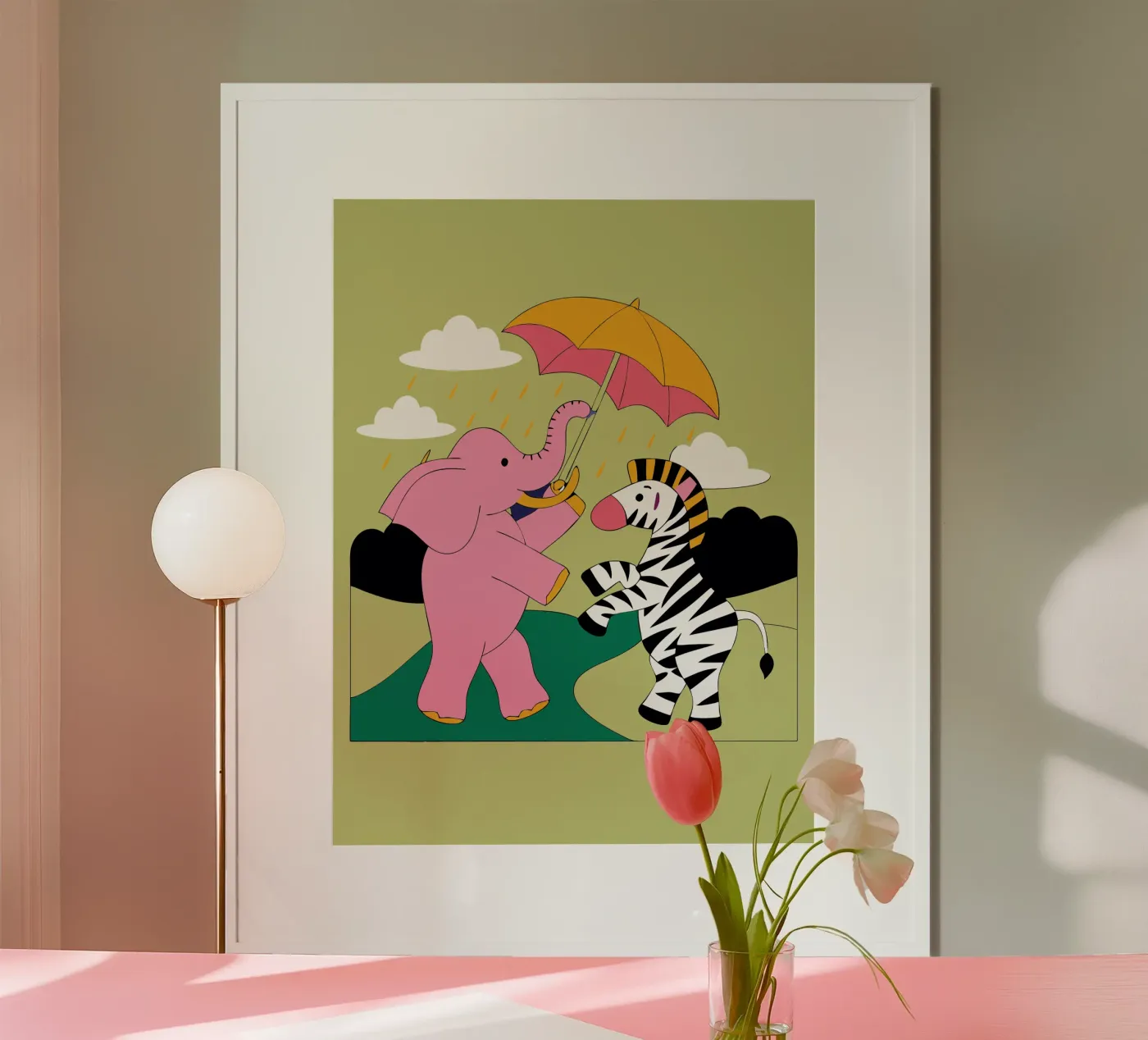 Elefanti e zebre poster da OUR SHOP