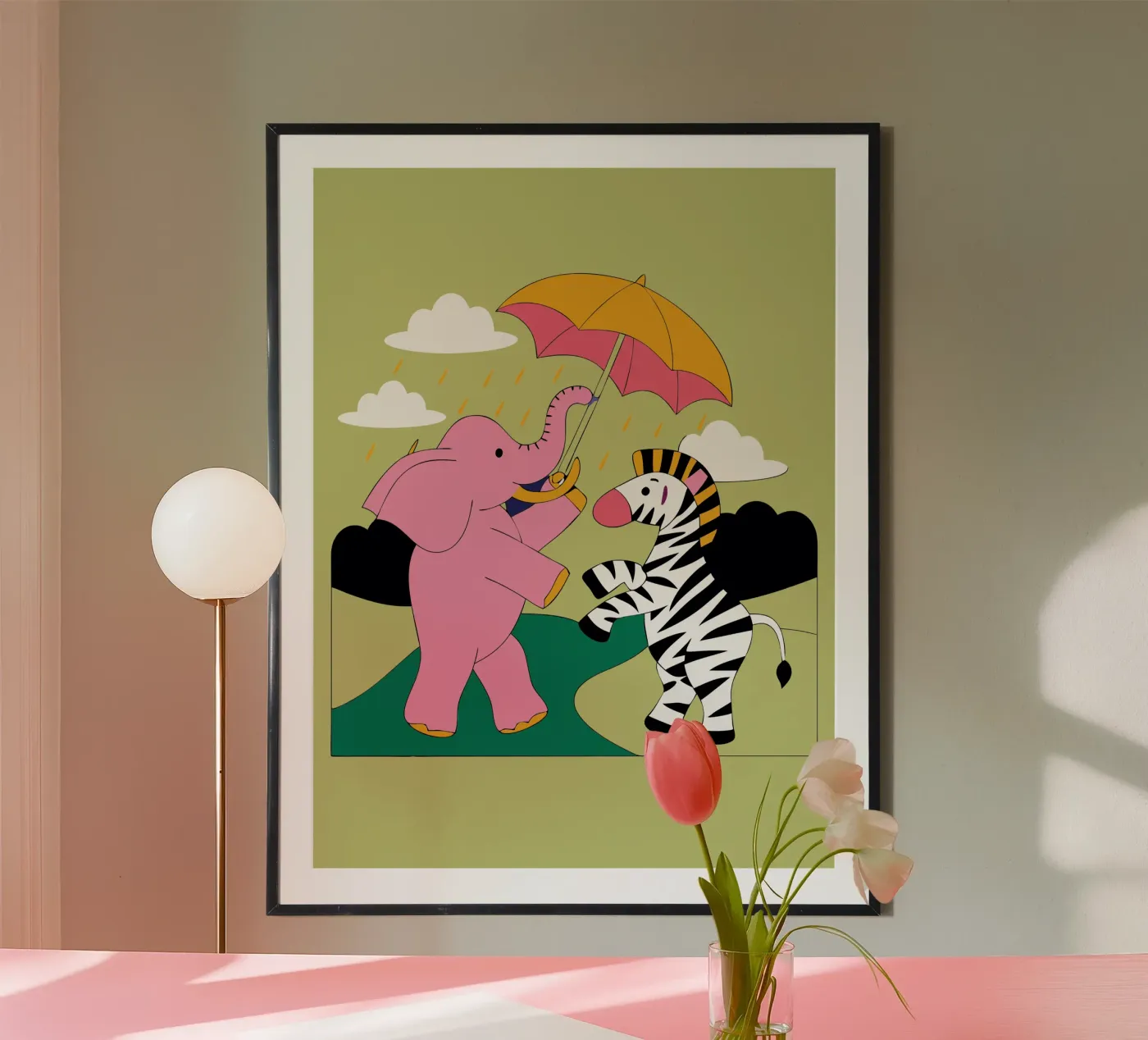 Elefanti e zebre poster da OUR SHOP