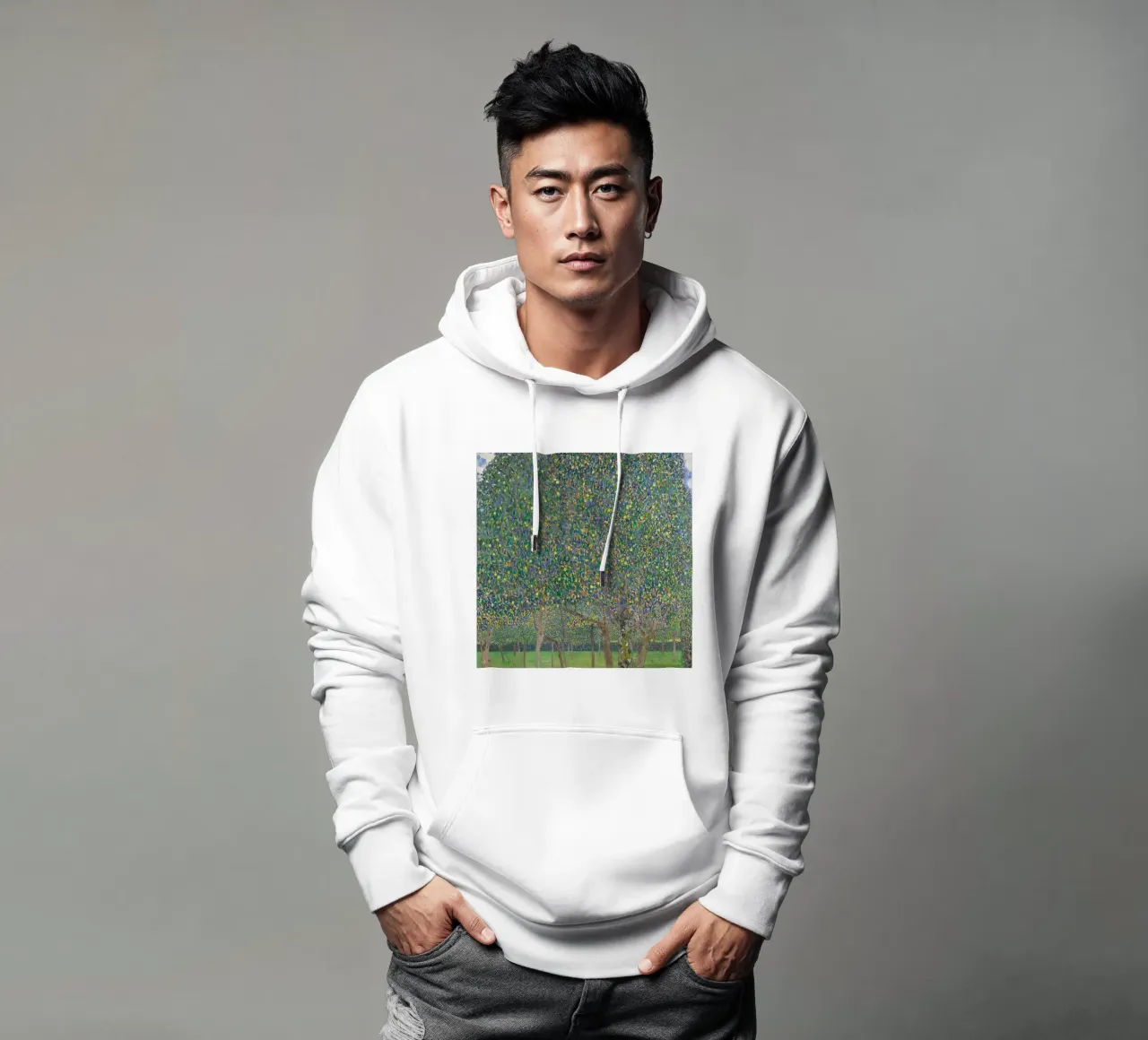 Gustav_Klimt_-_Pear_Tree_-_BR66 felpa con cappuccio da D1 Shop