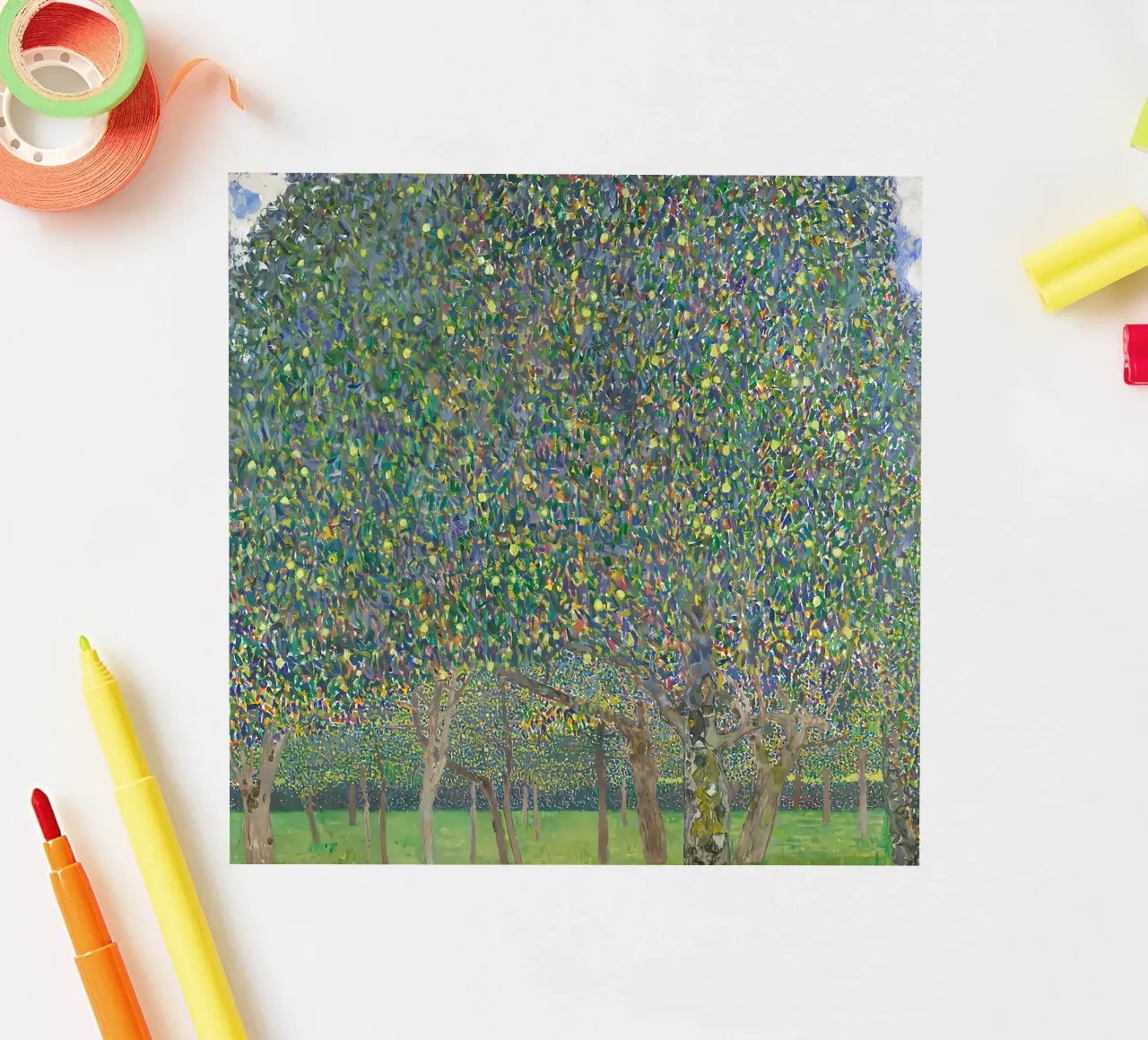 Gustav_Klimt_-_Pear_Tree_-_BR66 sticker by D1 Shop