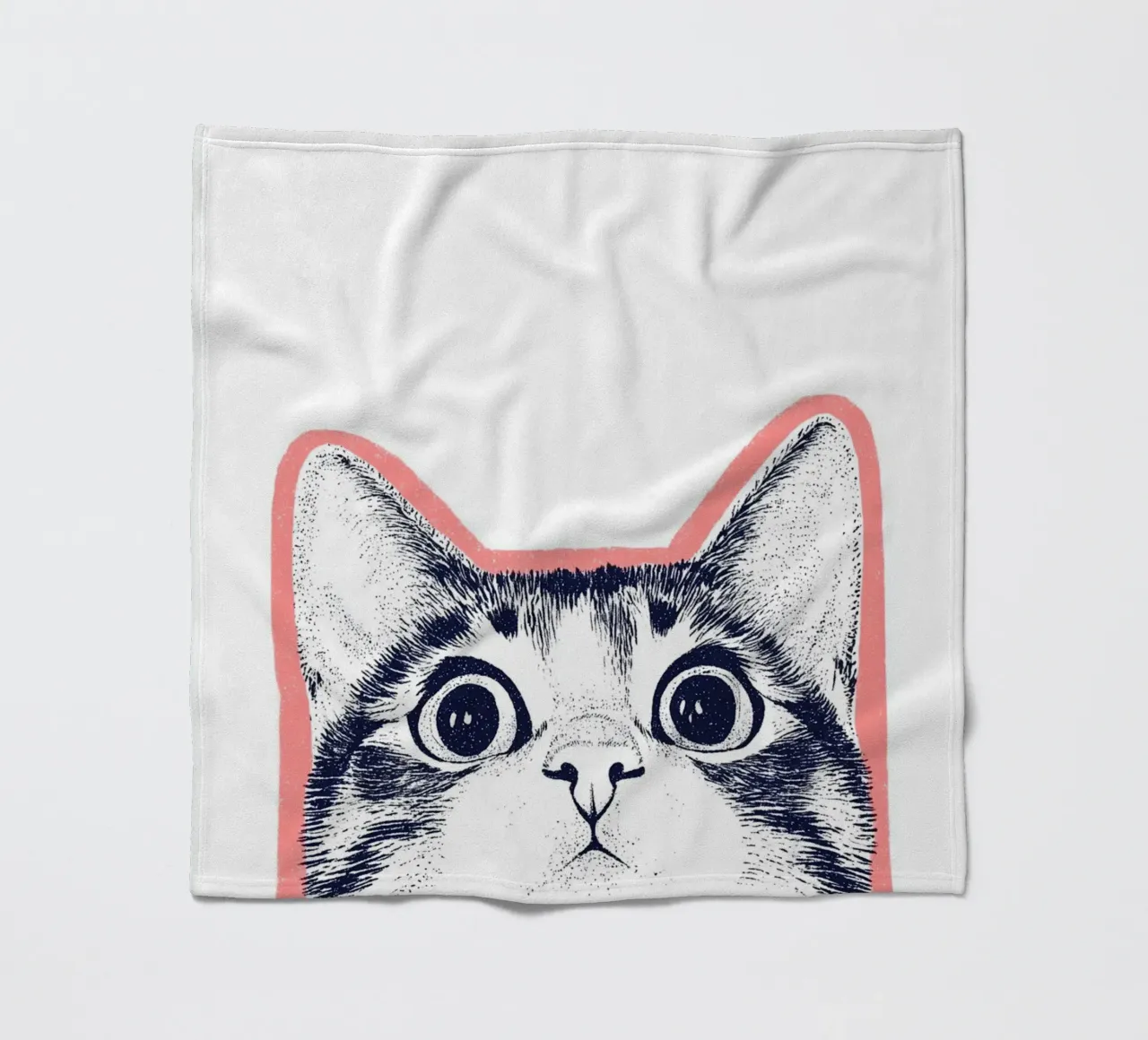 Curiosità con occhi di gatto coperta in pile da Carinaprint