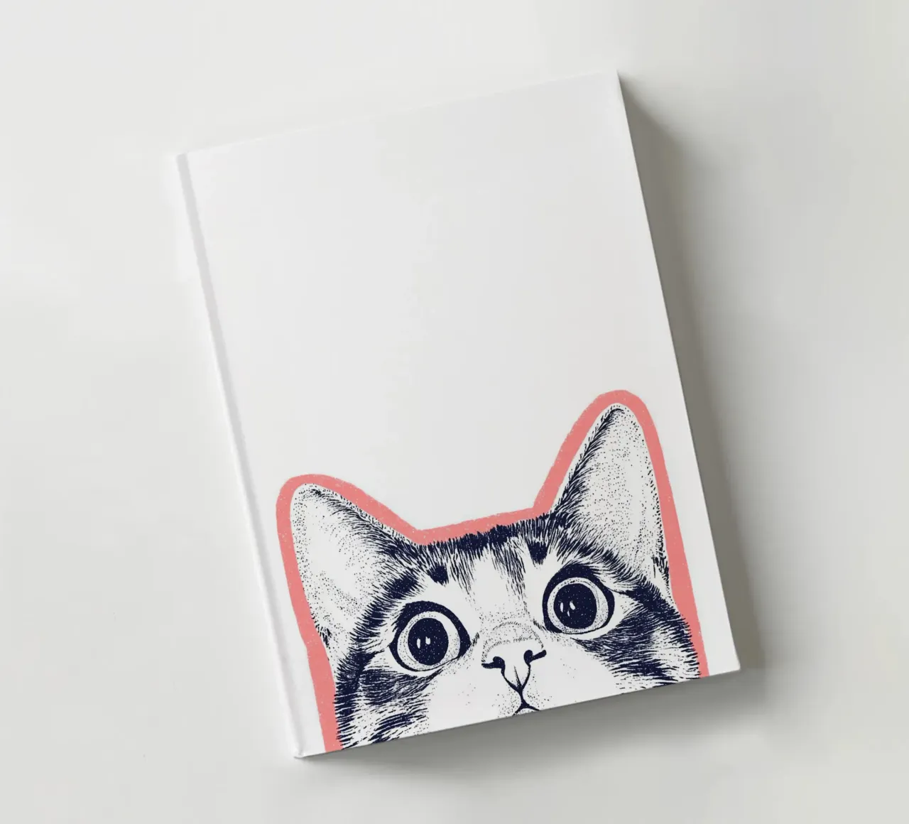 Curiosity with cat eyes notebook by Carinaprint