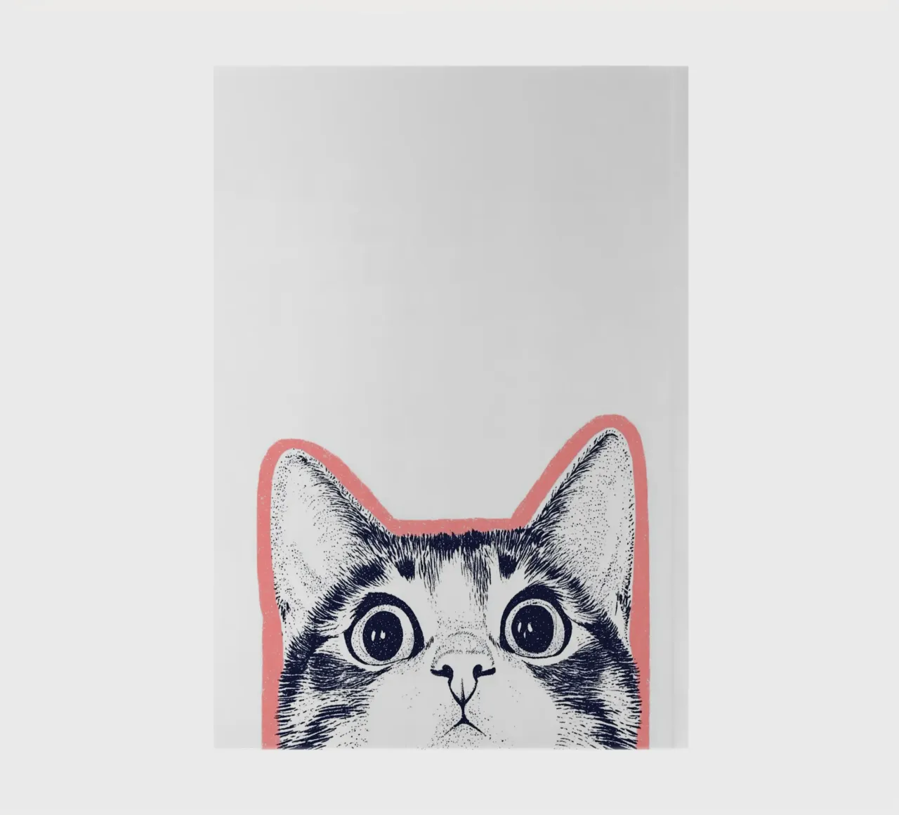 Curiosity with cat eyes notebook by Carinaprint