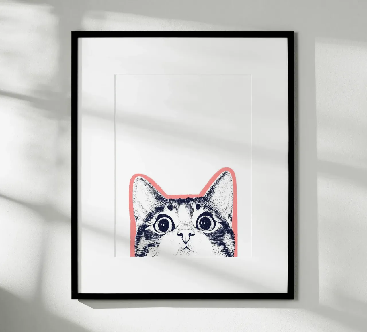 Curiosità con occhi di gatto carta hahnemühle da Carinaprint