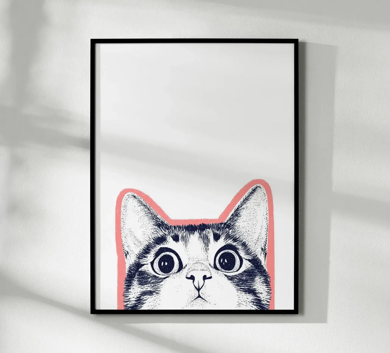 Curiosità con occhi di gatto carta hahnemühle da Carinaprint