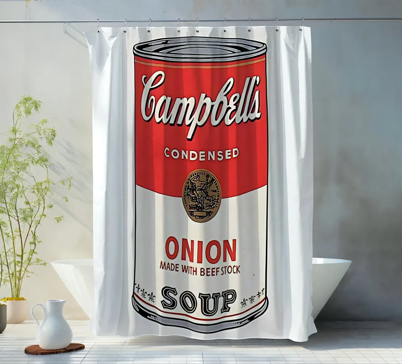 Campbell's soepblik (ui) douchegordijn van careytowne1