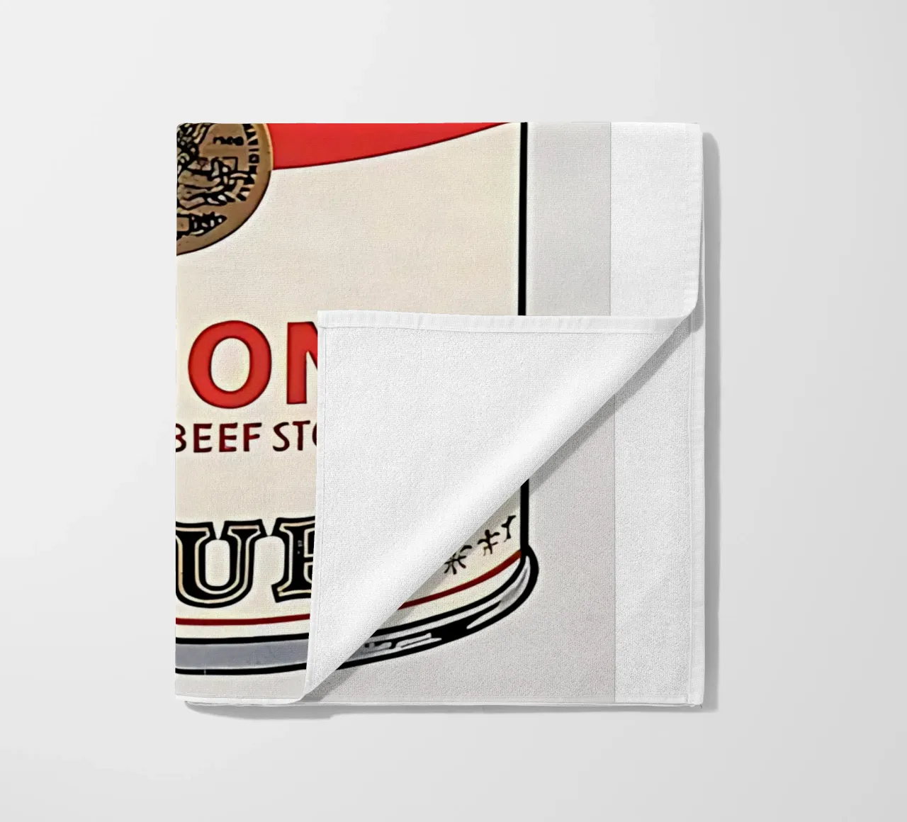 Campbell's soepblik (ui) strandhanddoek van careytowne1