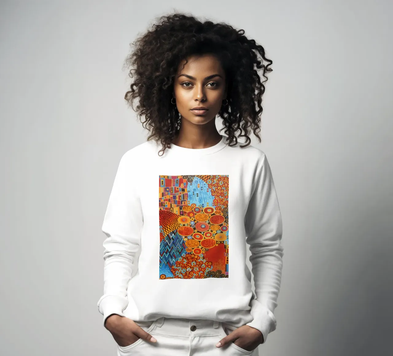 The orange sweatshirt by D1 Shop