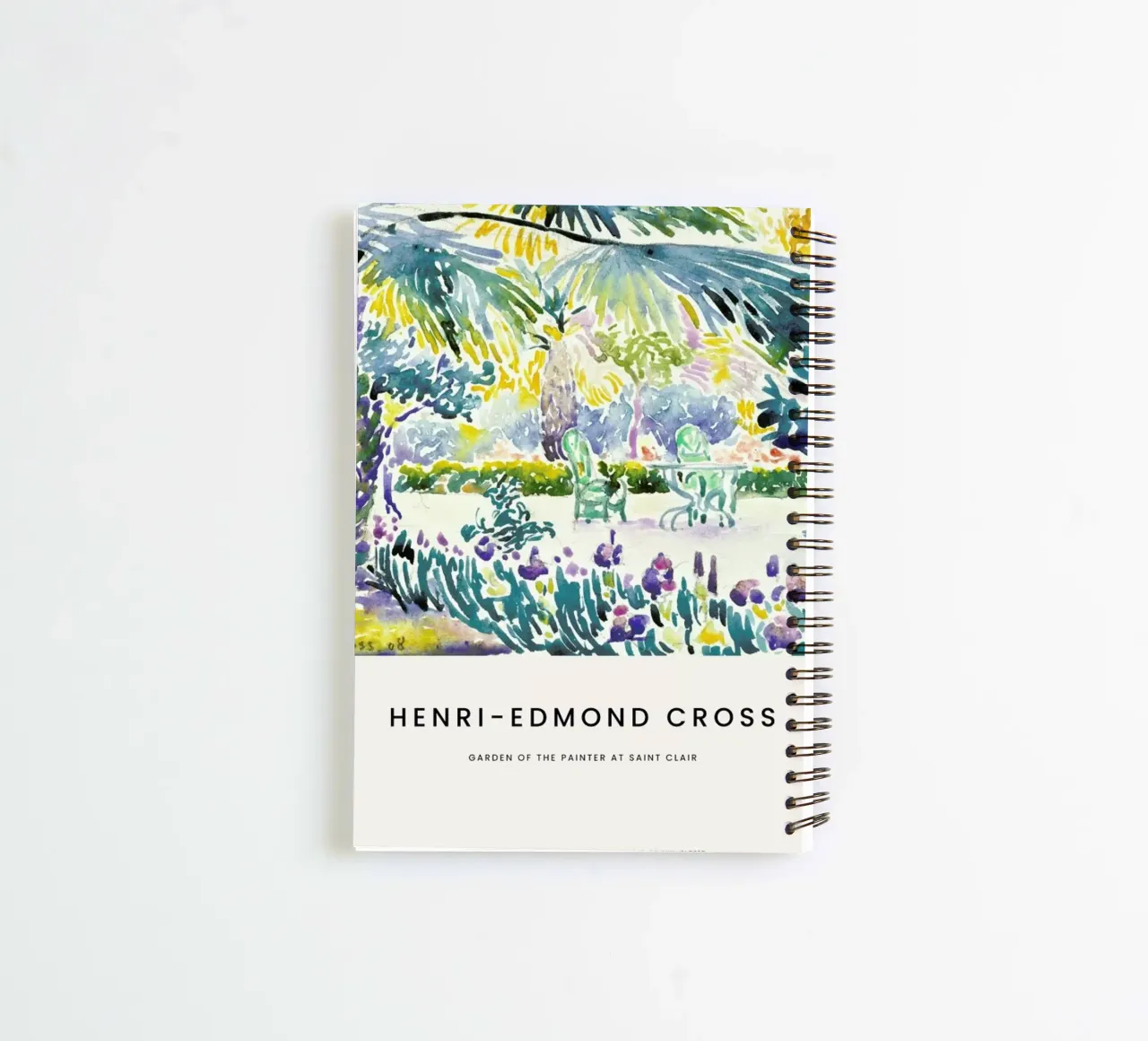 Cross - Gardern of the Painter at Saint Clair notitieboek met spiraal van Vintage by JUNIQE