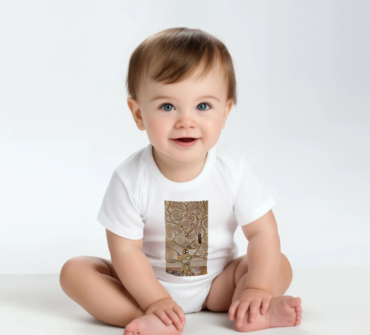 Der Baum des Lebens, Stoclet Fries Kurzarm Babybody von D1 Shop