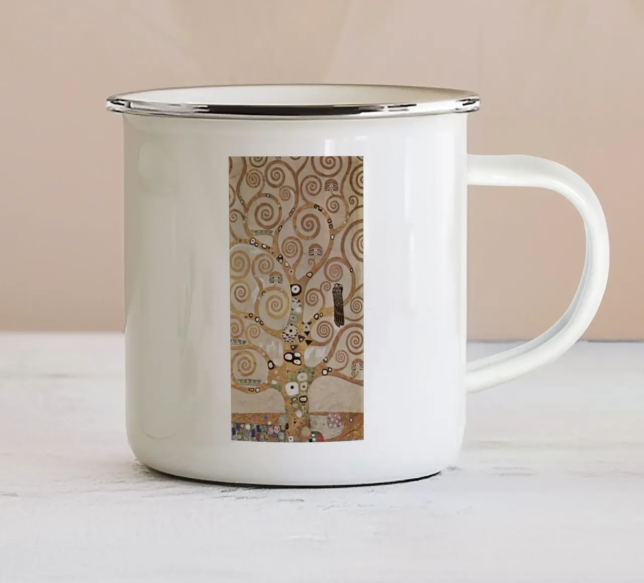 L'albero della vita, Fregio di Stoclet tazza in smalto da D1 Shop