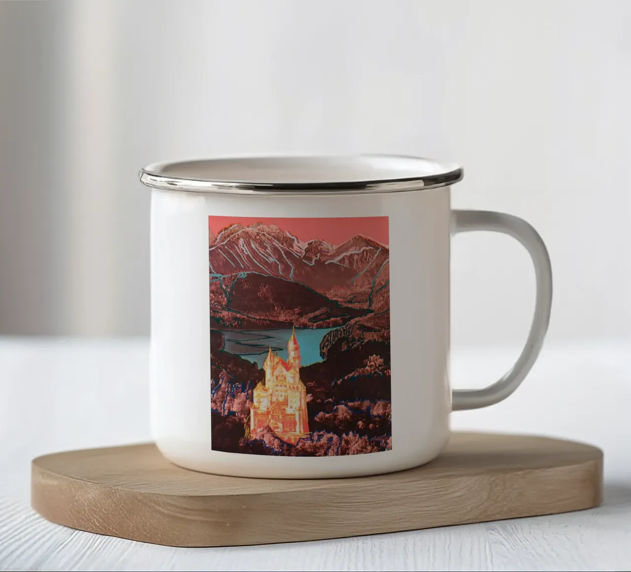 Neuschwanstein di Warhol tazza in smalto da careytowne1