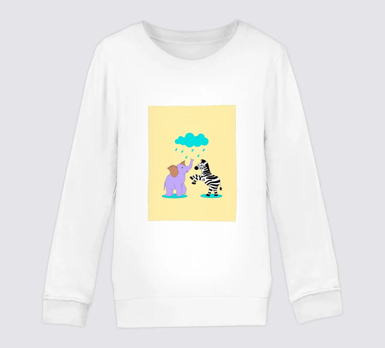 Elephants and Zebras kids sweatshirt by OUR SHOP