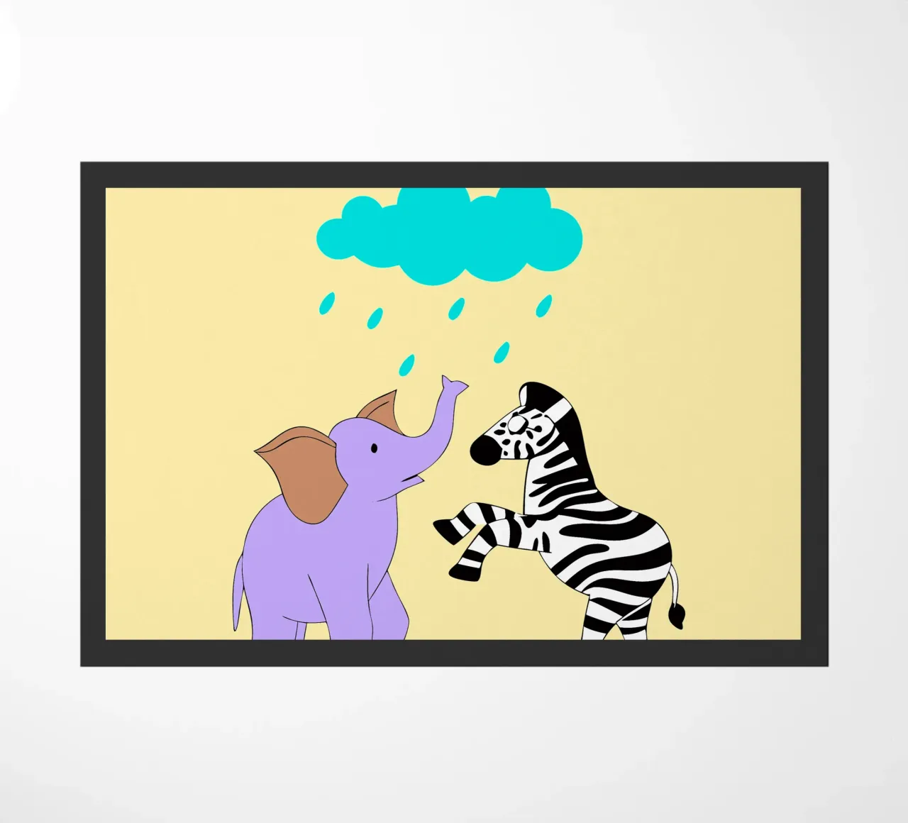 Elefanti e zebre zerbino da OUR SHOP