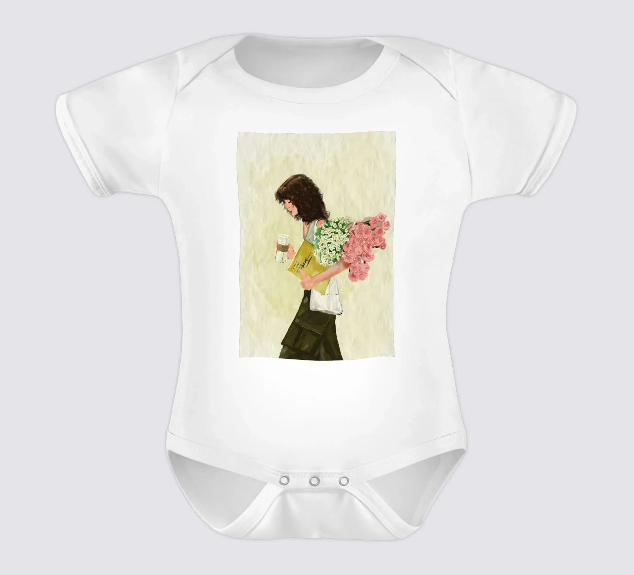 Kaffeekaltschale Kurzarm Babybody von Ayamechan