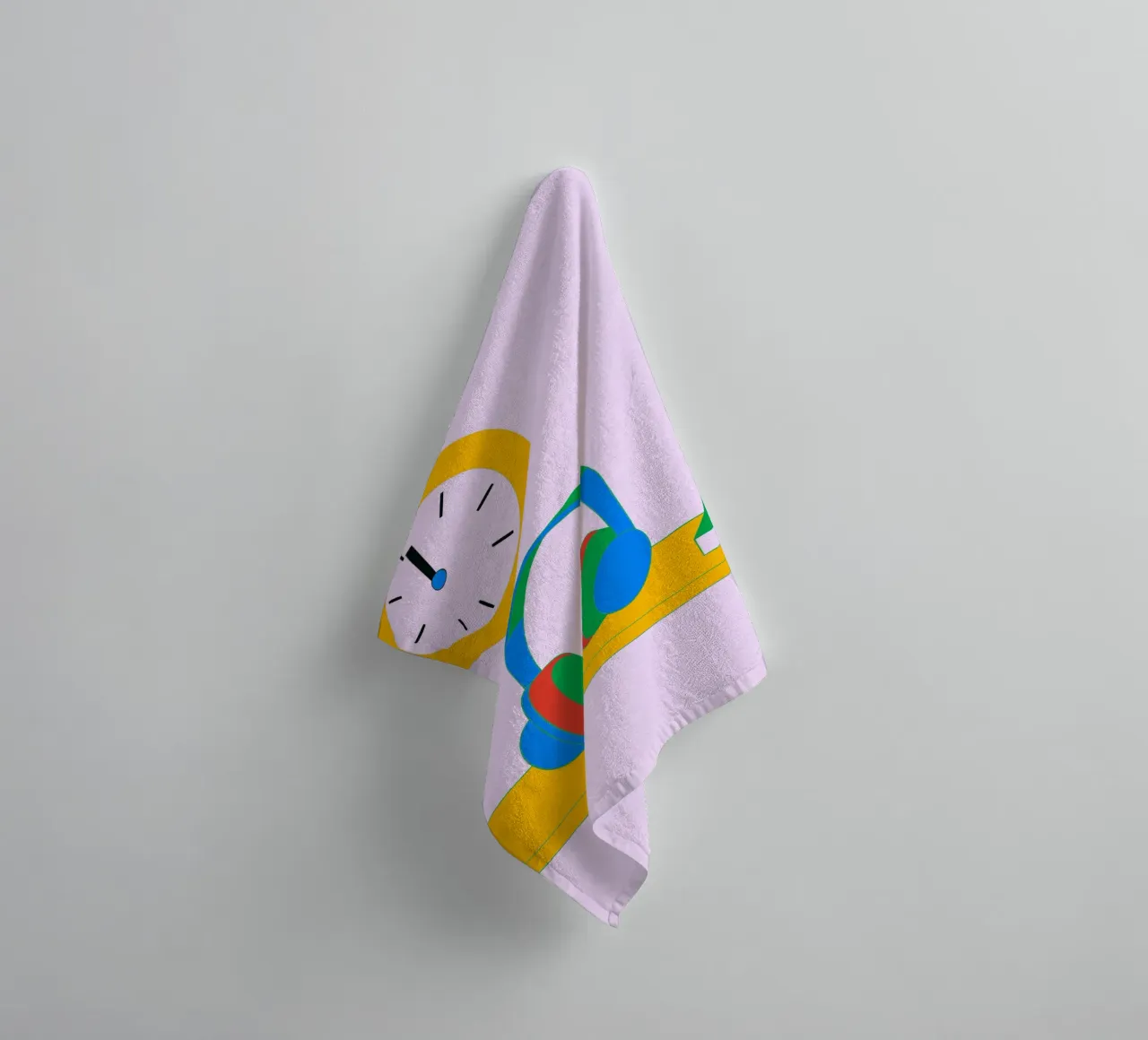 Headphones on the Table towel by OUR SHOP