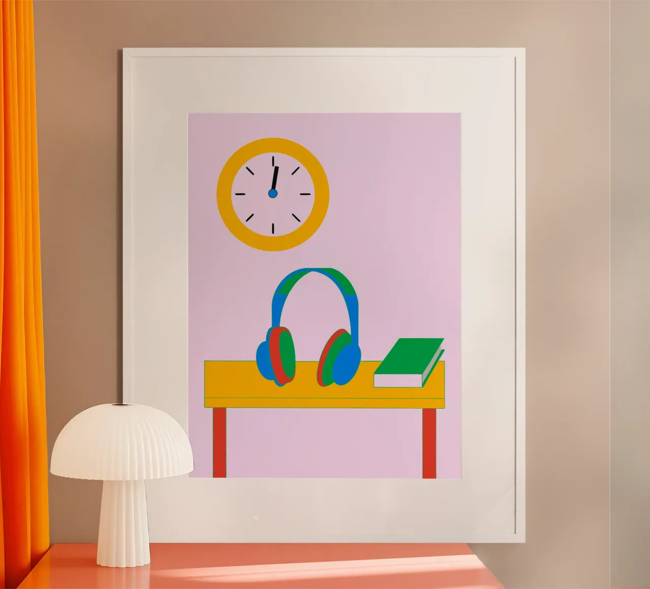 Cuffie sul tavolo poster da OUR SHOP