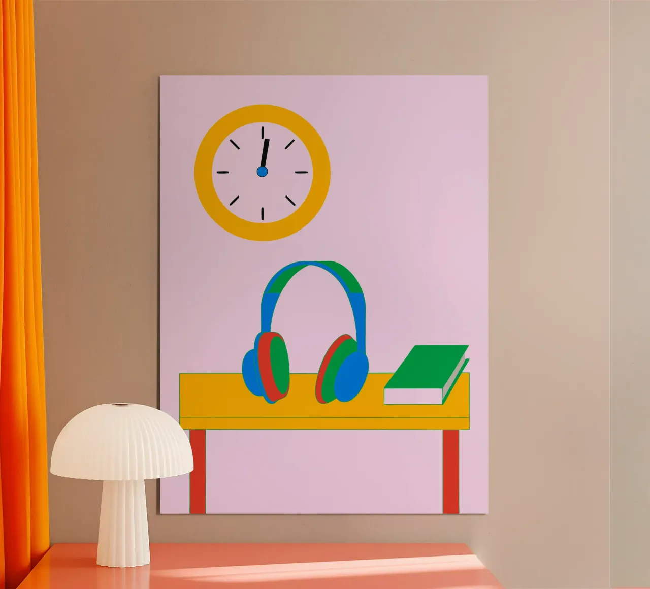 Cuffie sul tavolo poster da OUR SHOP