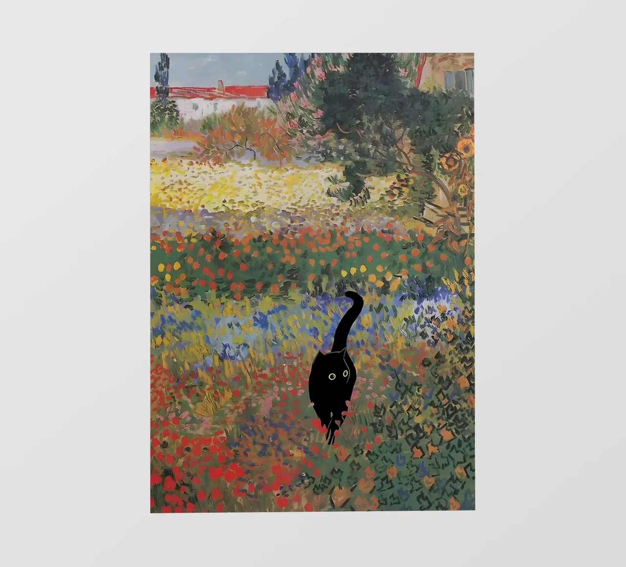 Black Cat in the Garden pellicola backlit da Art Company