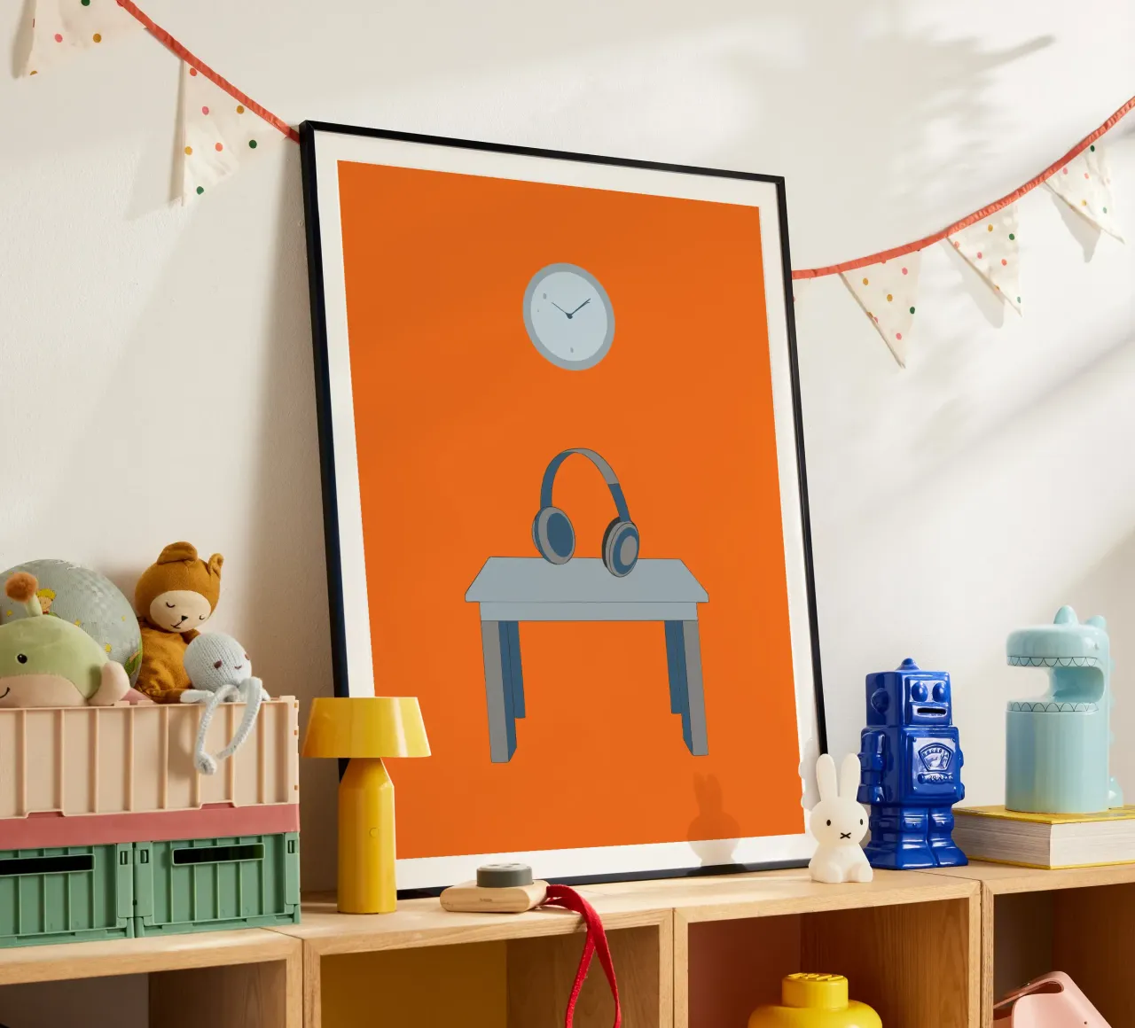 Headphones on the Table hahnemühle by OUR SHOP