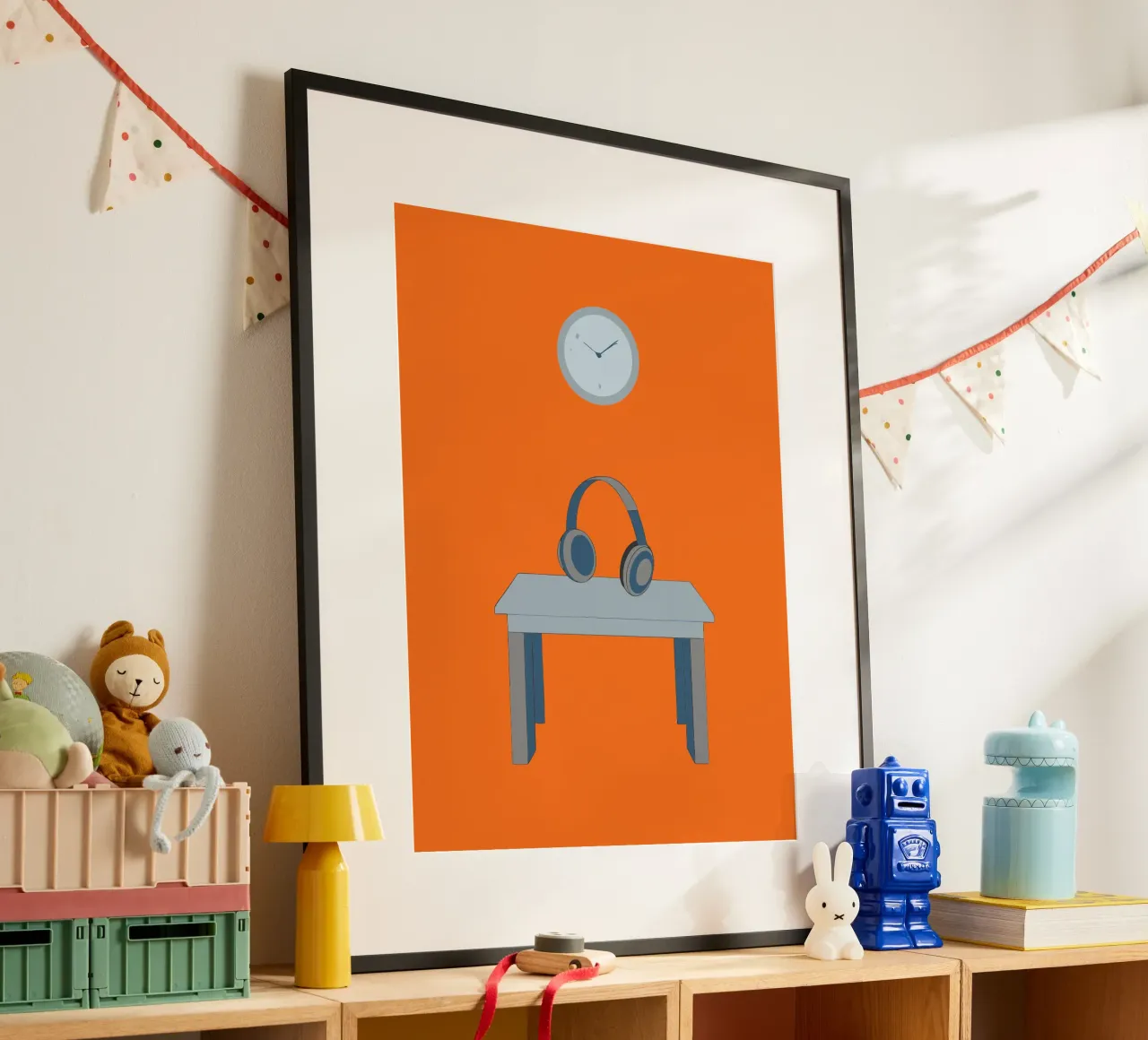 Headphones on the Table hahnemühle by OUR SHOP