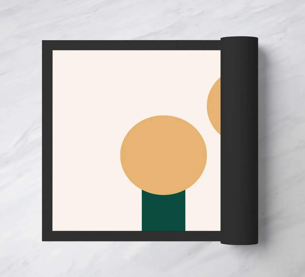 Unique double circle dot doormat by galihstudio