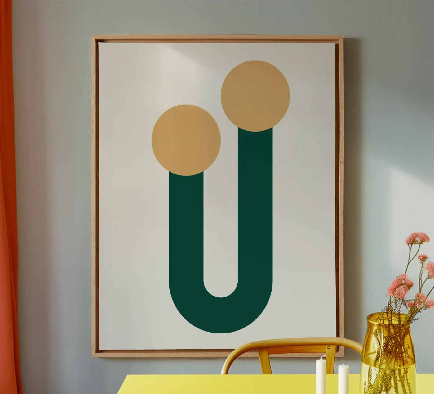 Unique double circle dot canvas by galihstudio