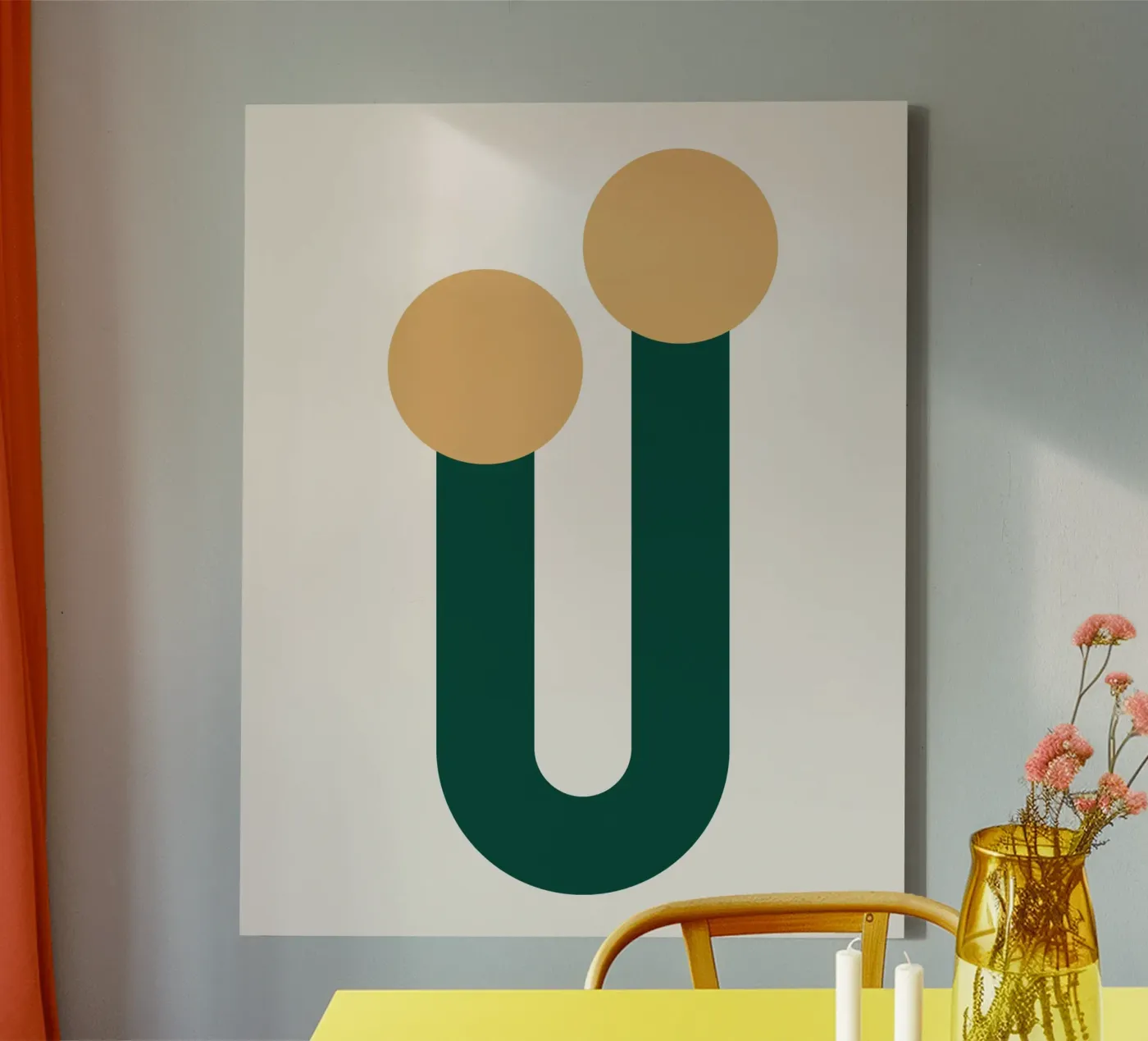 Unique double circle dot canvas by galihstudio