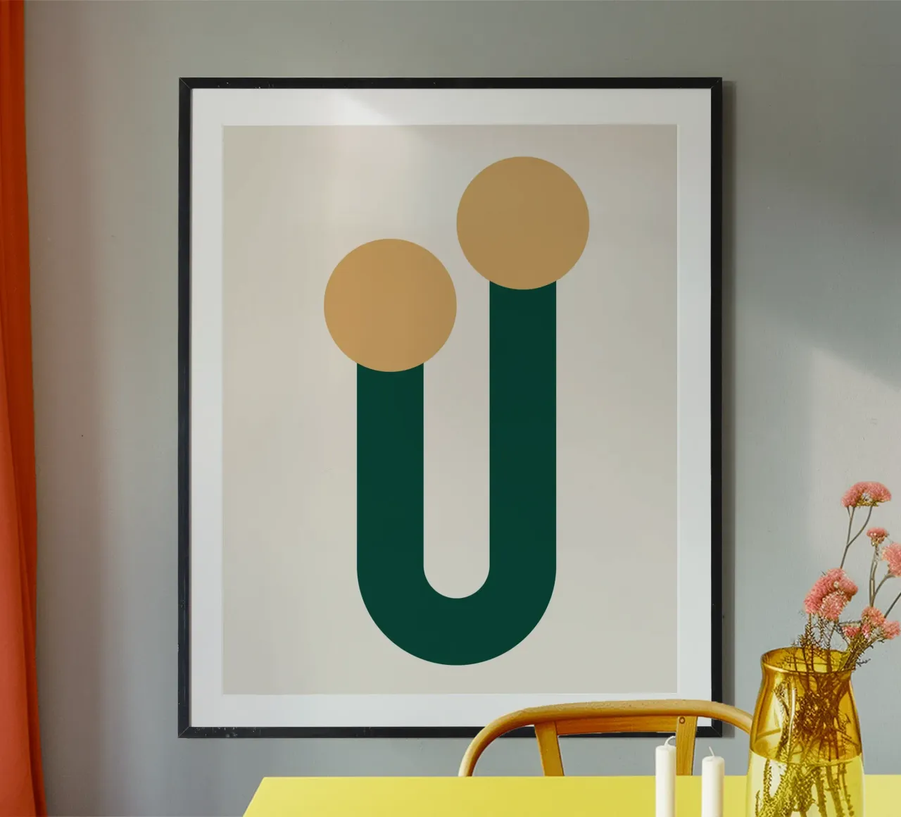 Unique double circle dot poster by galihstudio
