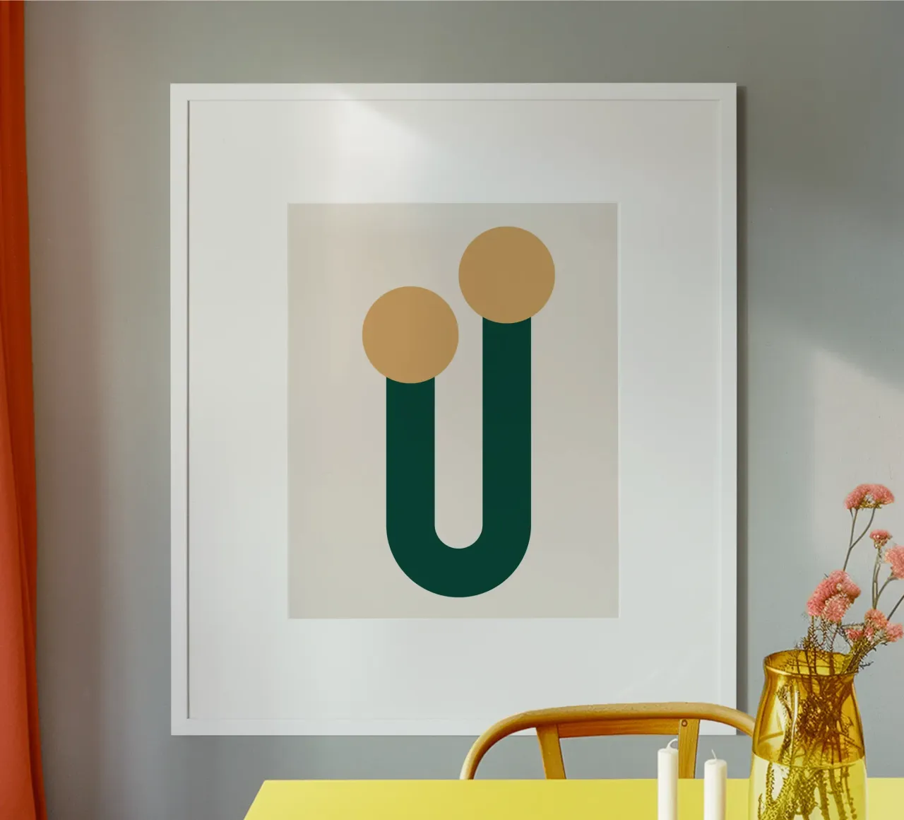 Unique double circle dot poster by galihstudio
