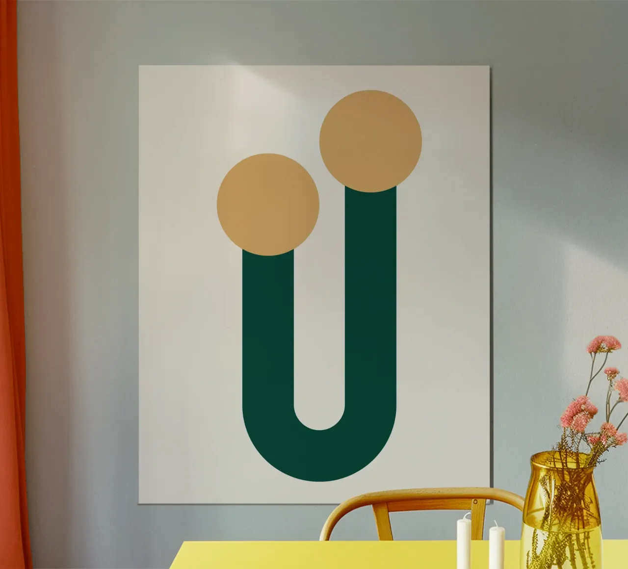 Unique double circle dot poster by galihstudio