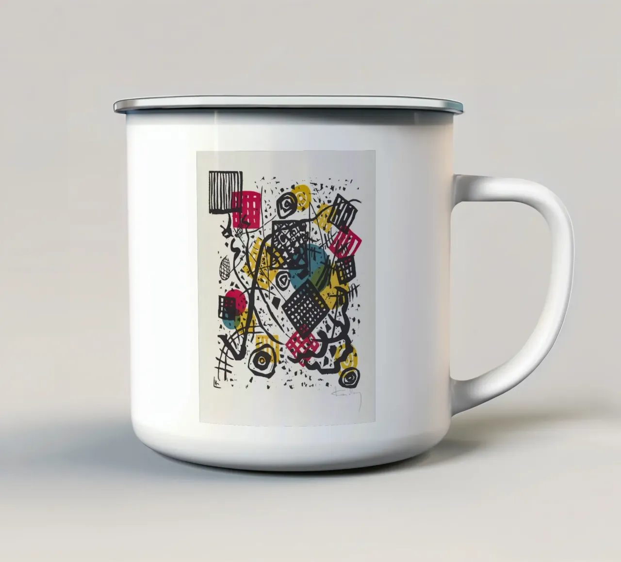 Wassily Kandinsky - Piccoli mondi V (1922) tazza in smalto da Wirla