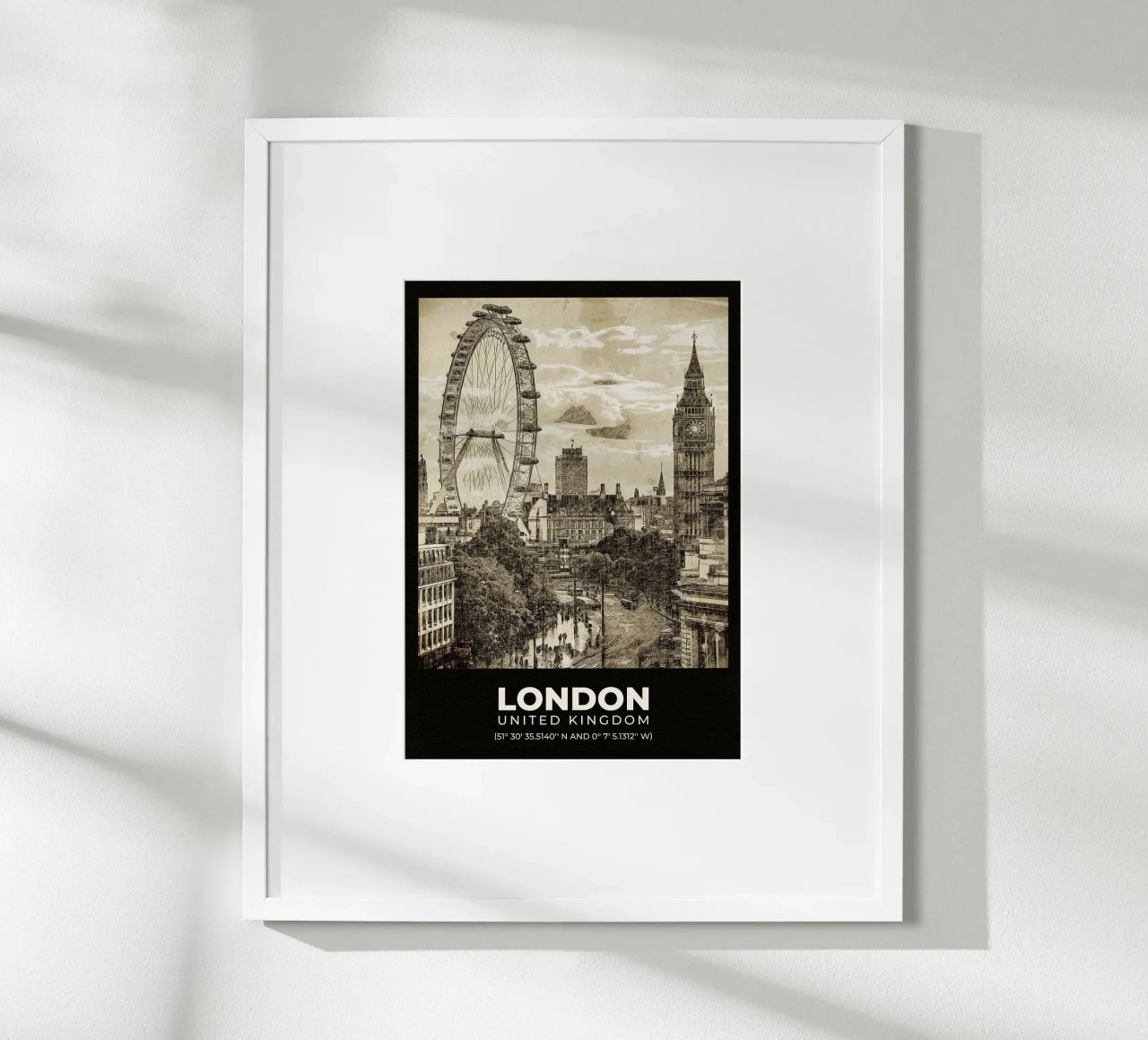 Skizze der Londoner Skyline Poster von Emanuel Jaimes