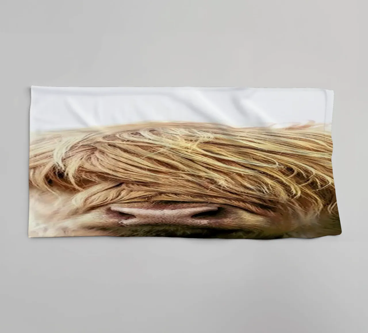 Shaggy Highland Cow towel by Lila x Lola