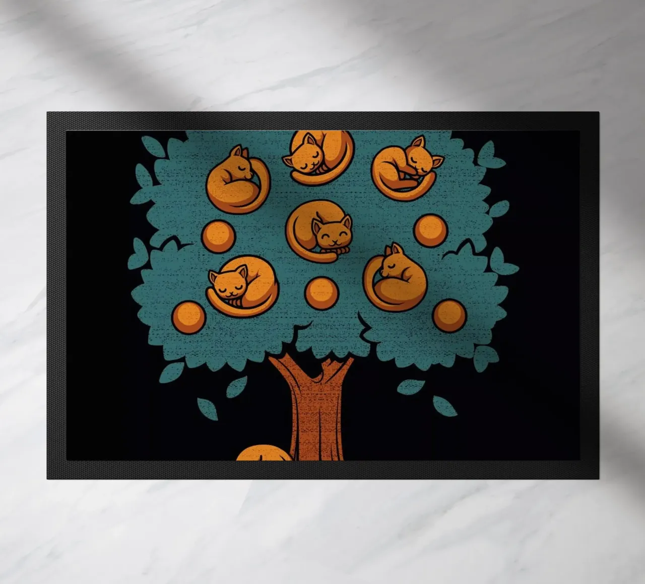 Orange Cat deurmat van Tobe Fonseca