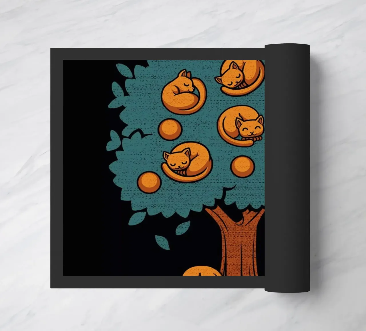 Orange Cat deurmat van Tobe Fonseca