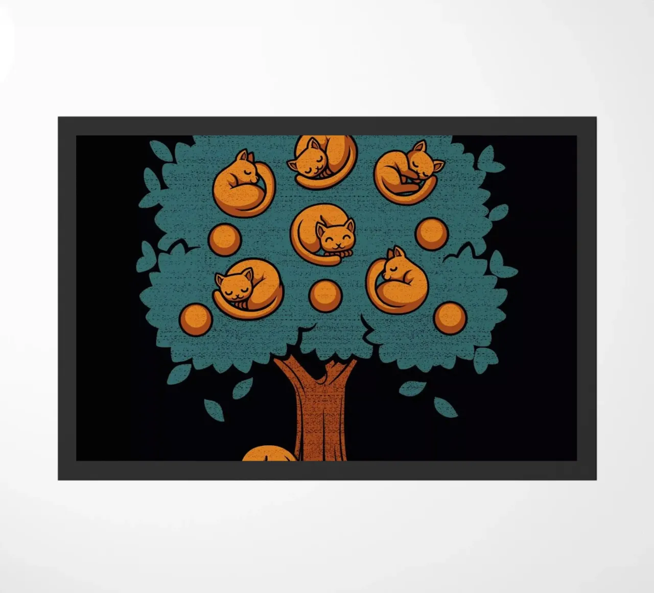 Orange Cat deurmat van Tobe Fonseca