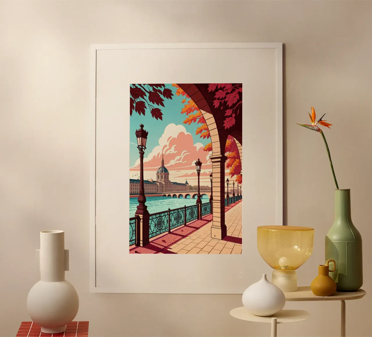 disegno della città di bordeaux per gli amanti dei viaggi poster con telaio in plastica da sichanhan