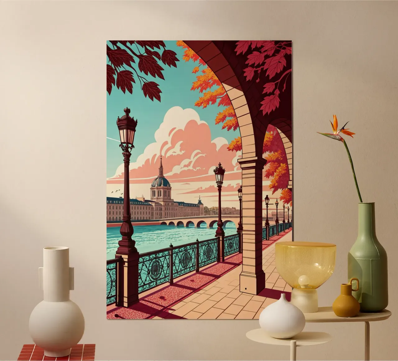 disegno della città di bordeaux per gli amanti dei viaggi poster con telaio in plastica da sichanhan