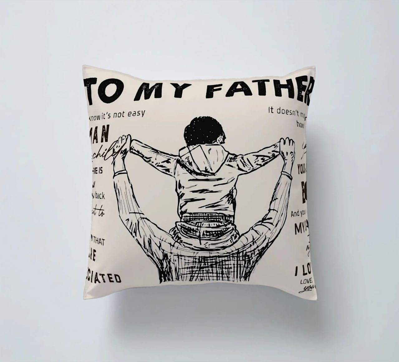 A mon père Cadeau du fils coussin de Chad Cunningham